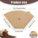 SyncFilter 200-Count #2 Cone Coffee Filters - Premium Unbleached Disposable Paper Filters. Compatible with V60, Chemex (3-Cup), & Most 2-6 Cup Drip or Pour-Over Brewers. - Image 2
