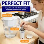 SyncFilter 10-Pack Refillable Water Filter Refills - Compatible with Brita Reusable Shells, Pitchers & Dispensers. 40-Gallon Lifespan, Eco-Friendly & High-Performance - Image 2
