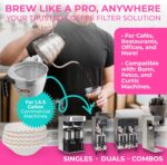 SyncFilter XL Commercial Coffee Filters (12.5"x4.5") for BUNN 1.5-3 Gallon Brewers. Tall Walls, No Grounds Overflow. - Image 2