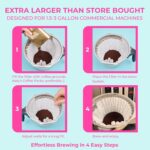 SyncFilter XL Commercial Coffee Filters (12.5"x4.5") for BUNN 1.5-3 Gallon Brewers. Tall Walls, No Grounds Overflow. - Image 5