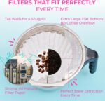 SyncFilter XL Commercial Coffee Filters (12.5"x4.5") for BUNN 1.5-3 Gallon Brewers. Tall Walls, No Grounds Overflow. - Image 4